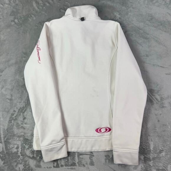 VTG Y2K Salomon white soft shell fleece lined activewear jacket womens Small - Picture 2 of 11